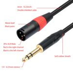 TC145YXK108RE-10 Cable de audio de 6,35 mm 1/4 TRS macho a doble XLR macho, 2m - Imagen 4