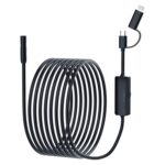 Endoscopio industrial AN112 2 en 1 USB-C/Tipo-C + interfaz de 8 pines de 8 mm de alta definición, 1m Soft Tube