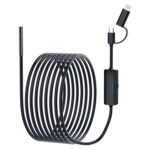 AN112 2 en 1 USB-C / Tipo-C + Interfaz de 8 pines Endoscopio industrial HD de 5,5 mm, 2m Hard Tube