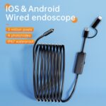 AN112 2 en 1 USB-C / Tipo-C + Interfaz de 8 pines Endoscopio industrial HD de 5,5 mm, 2m Hard Tube - Imagen 2