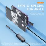 AN112 2 en 1 USB-C / Tipo-C + Interfaz de 8 pines Endoscopio industrial HD de 5,5 mm, 2m Hard Tube - Imagen 4