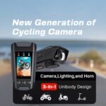 Cámara de ciclismo C3 Pro con pantalla a color IPS de 2 pulgadas, resistente al agua IPX5, grabación de vídeo e iluminación - Imagen 3