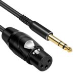 Cable de audio para micrófono de canal doble hembra Canon de 6,35 mm a XRL, 1m