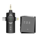 Micrófono de solapa inalámbrico AP009 con receptor 3 en 1, One to One