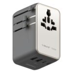 MOMAX UA23 1-World 2 4-Port Mini Universal Travel GaN Charger 100W with Dual AC, UA23L
