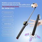 RK-X40W Integrated Floor Standing Screen Projector Selfie Stick - Imagen 3