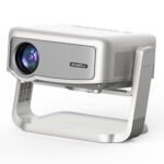 Cheerlux C6C Same Screen Version 1280x720P 180ANSI Bluetooth 5.1 Smart Projector, with Gimbal, UK Plug