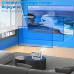 Cheerlux C6C Same Screen Version 1280x720P 180ANSI Bluetooth 5.1 Smart Projector, with Gimbal, US Plug - Imagen 4