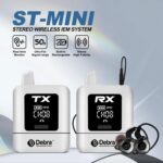 DEBRA ST-mini 2.4G Stereo Wireless Monitor System Receiver + Earphones, RX & Earphones - Imagen 2