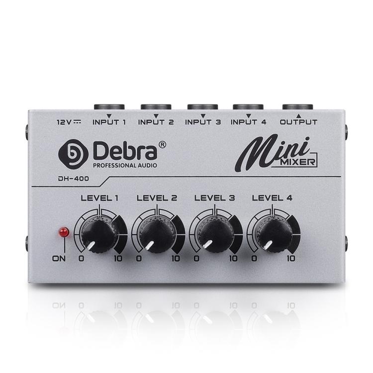 EDA008551603A.jpg DEBRA M094 4-Channels Audio Mixer Musical Instrument Live Streaming Reverb, AU Plug - Imagen 1