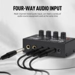 DEBRA M094 4-Channels Audio Mixer Musical Instrument Live Streaming Reverb, AU Plug - Imagen 3