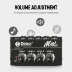 DEBRA M094 4-Channels Audio Mixer Musical Instrument Live Streaming Reverb, AU Plug - Imagen 4