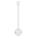 US Plug Round Power Outlet Extender Power Socket Extension Tool with USB / Type-C Fast Charging, 3 AC + USB, US Plug