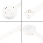 US Plug Round Power Outlet Extender Power Socket Extension Tool with USB / Type-C Fast Charging, 3 AC + USB, US Plug - Imagen 4