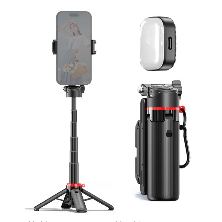 EDA008893202A.jpg F07 410mm Mini Portable Wireless Remote Control Quadrapod Selfie Stick, with 1pc D9 Fill Light - Imagen 1