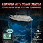 D80E GPS High Power Smart Remote Control Fishing Bait Boat with Sonar Sensor, US Plug - Imagen 4
