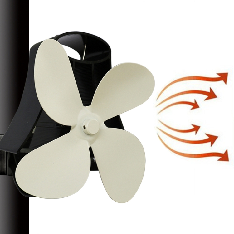 EF0029W.jpg YL-105 Ventilador de estufa para chimenea accionado por calor de aluminio de 4 aspas, YL-105(White) - Imagen 1