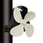 YL-105 Ventilador de estufa para chimenea accionado por calor de aluminio de 4 aspas, YL-105(White) - Imagen 2