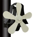 YL-106 Ventilador de estufa de chimenea accionado por calor de aluminio de alta temperatura de 5 aspas, YL-106 (White)
