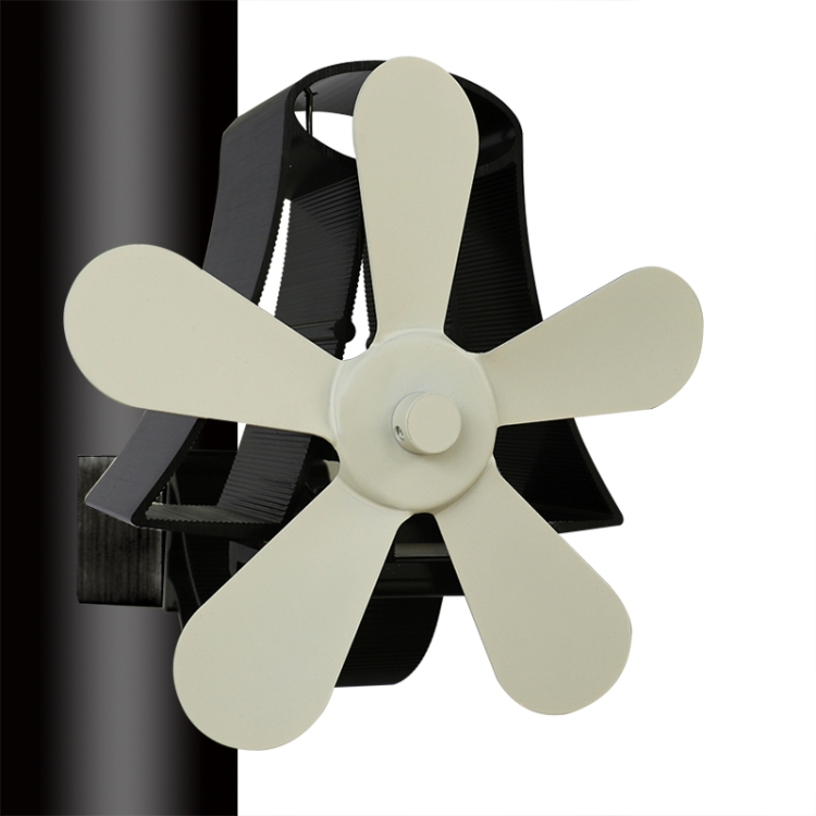EF0030W.jpg YL-106 Ventilador de estufa de chimenea accionado por calor de aluminio de alta temperatura de 5 aspas, YL-106 (White) - Imagen 1