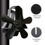 YL-106 Ventilador de estufa de chimenea accionado por calor de aluminio de alta temperatura de 5 aspas, YL-106 (White) - Imagen 4