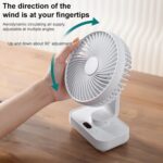 Ventilador pequeño oscilante de escritorio portátil D606Y, D606Y - Imagen 3