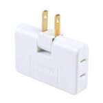1 a 3 15A Extensión de rotación de 180 grados Enchufe múltiple Mini toma de corriente inalámbrica delgada, enchufe de EE. UU., CA 110-220 V - Imagen 3