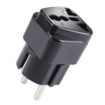 Enchufe universal portátil del Reino Unido al adaptador de viaje del zócalo de corriente del enchufe de la UE con fusible