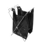 Colgador de bolsas de basura plegable de acero inoxidable para acampar al aire libre, tamaño: 58 * 32 cm