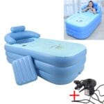YT-038 Fondo de esponja plegable Inflable Baño caliente Baño para adultos Piscina para bebés con bomba de carga
