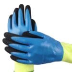 1 par de guantes antideslizantes resistentes al aceite resistentes al agua y al corte HEEP Ding Qing + esmerilados anticorte 2 veces