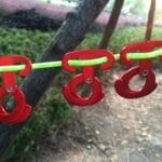 5 PCS Aleación de aluminio Escalada Senderismo al aire libre Camping Cuerda Colgador Gancho Tienda Luz Hebilla colgante
