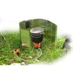 10 PCS Camping al aire libre Picnic Estufa portátil Pantalla plegable Parabrisas de aluminio