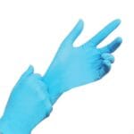 Guantes de butironitrilo desechables azules de 100 piezas Suministros para el hogar, tamaño: L, adecuado para el ancho de la palma: 9 cm-10 cm
