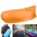 Tumbona inflable Sofá con bolsa de aire de compresión de tejido de poliéster para playa / viajes / hotelería / pesca, tamaño: 185 cm x 75 cm x 50 cm, calidad normal