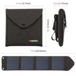 Haweel 14W 5V 2.4A Cargador solar plegable portátil Bolsa plegable recargable con 4 paneles solares y puerto USB, Tamaño: S - Imagen 3
