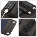 Haweel 14W 5V 2.4A Cargador solar plegable portátil Bolsa plegable recargable con 4 paneles solares y puerto USB, Tamaño: S - Imagen 4
