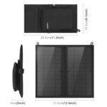 HAWEEL 12W 2 Paneles Bolsa de cargador de panel solar plegable con 5V / 3.1A Max Puertos USB duales, soporte QC3.0 y AFC - Imagen 3