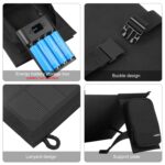 HAWEEL 12W 2 Paneles Bolsa de cargador de panel solar plegable con 5V / 3.1A Max Puertos USB duales, soporte QC3.0 y AFC - Imagen 4