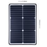 HAWEEL 2 PCS 20W Cargador de panel de energía solar de silicio monocristalino, con puerto USB, soporte y clip de tigre, soporte QC3.0 y AFC, Solar Power Panel Charger - Imagen 4