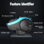 Hysnox HY-02 Bluetooth 5.0 Auriculares para casco de motocicleta 2000M Auriculares intercomunicadores para 6 conductores - Imagen 2