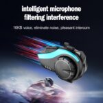 Hysnox HY-02 Bluetooth 5.0 Auriculares para casco de motocicleta 2000M Auriculares intercomunicadores para 6 conductores - Imagen 3