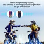 Hysnox HY-02 Bluetooth 5.0 Auriculares para casco de motocicleta 2000M Auriculares intercomunicadores para 6 conductores - Imagen 4