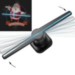 42cm de diámetro 450 x 224 píxeles de resolución 3D máquina de reproducción de publicidad, Ventilador de pantalla holográfica con holograma de 224 LED con control remoto, compatible con tarjeta Micro SD de 4GB, CA 100-240V
