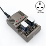 Cargador de batería de 4 ranuras AC 100-240V para AA y AAA y batería Ni-MH de 9V, enchufe del Reino Unido