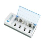 Cargador de batería de 4 ranuras de 100-240 V CA para baterías de tamaño AA, AAA y C / D, con pantalla LCD, enchufe para EE. UU. - Imagen 2