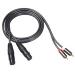 366120-15 Cable de audio 2 RCA macho a 2 XLR hembra de 3 pines, longitud: 1,5 m