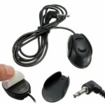 ZJ010MR Mono 3,5 mm Enchufe de cabeza en ángulo Navegación para automóvil Altavoz GPS Micrófono Bluetooth de pasta externa, Longitud: 3 m - Imagen 3