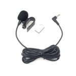 ZJ025MR Micrófono mono lavalier con clip adhesivo para coche GPS / Bluetooth Audio DVD Micrófono externo, Longitud del cable: 3 m, Codo de 90 grados Conector de 3,5 mm