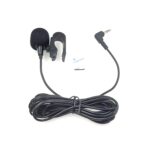 ZJ025MR Micrófono estéreo de solapa con clip adhesivo para coche GPS / Bluetooth Audio DVD Micrófono externo, Longitud del cable: 3 m, Codo de 90 grados Conector de 2,5 mm